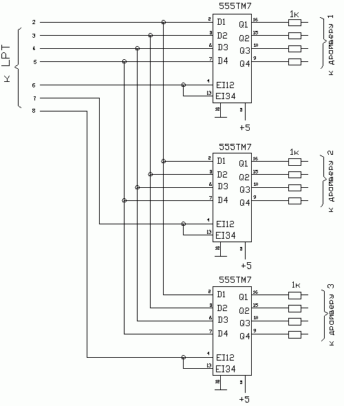 Схема контроллера ЧПУ станка